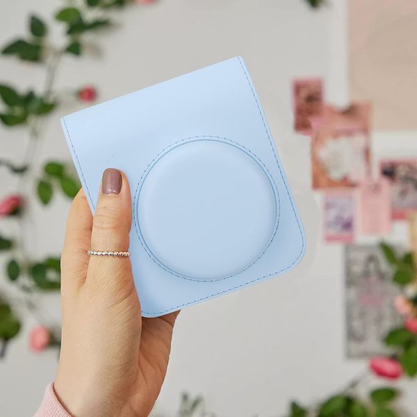 Подарунковий набір камера Fujifilm Instax Mini 12, Фотопапір 20шт, Чохол, Фотоальбом на 64 фото, Набір фоторамок (10 шт) з прищепками Блакитний NAB_MINI12_11_BLUE фото