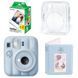 Подарунковий набір камера Fujifilm Instax Mini 13, Фотопапір 20 шт, Чохол прозорий, Фотоальбом на 64 фото Блакитний NAB1M13_20T_BLU фото 1