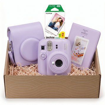 Подарунковий набір камера Fujifilm Instax Mini 13, Фотопапір 20 шт, Чохол шкіряний, Фотоальбом на 64 фото Фіолетовий NAB1M13_20_PUR фото