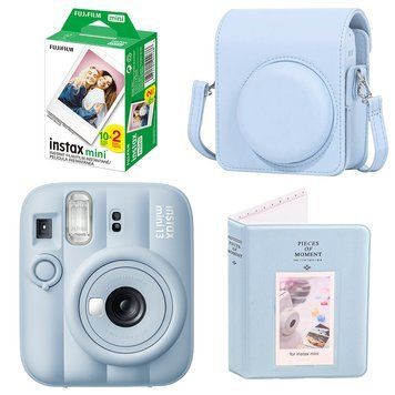 Подарунковий набір камера Fujifilm Instax Mini 13, Фотопапір 20 шт, Чохол шкіряний, Фотоальбом на 64 фото Блакитний NAB1M13_20_BLU фото
