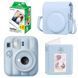 Подарунковий набір камера Fujifilm Instax Mini 13, Фотопапір 20 шт, Чохол шкіряний, Фотоальбом на 64 фото Блакитний NAB1M13_20_BLU фото 1