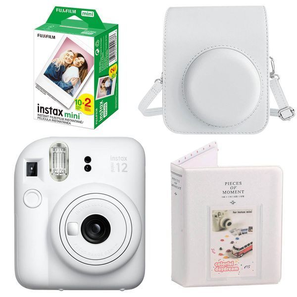 Подарунковий набір камера Fujifilm Instax Mini 12, Фотопапір 20шт, Чохол, Фотоальбом 64 фото Білий NAB_MINI12_02_WHITE фото