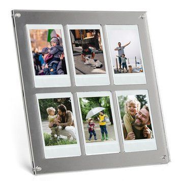 Фоторамка акриловая для Instax Mini на 6 фото Серебристая FRAMINI04SIL фото