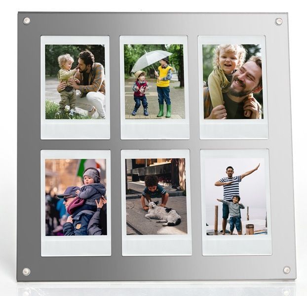 Фоторамка акриловая для Instax Mini на 6 фото Серебристая FRAMINI04SIL фото