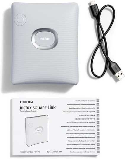 Фотопринтер Fujifilm Instax Square Link Ash White Білий
